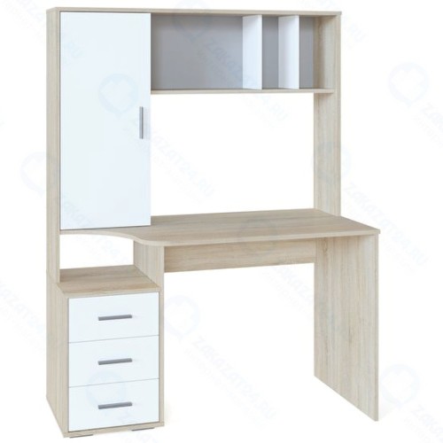 Компьютерный стол Сокол Мебельная фабрика КСТ-16, дуб сонома/белый