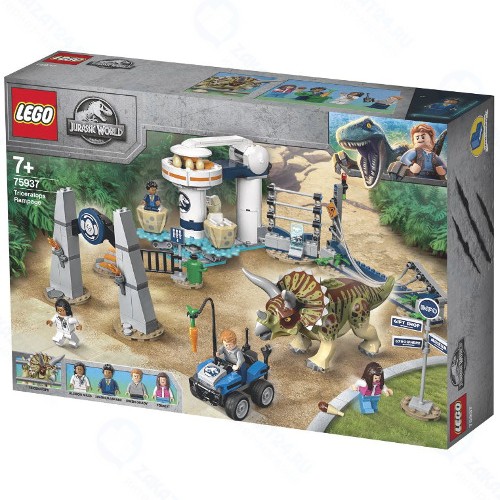 Конструктор LEGO Jurassic World: Нападение трицератопса (75937)
