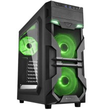 Корпус для компьютера Sharkoon VG7-W Green Led