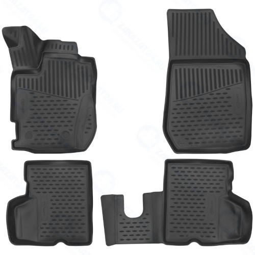 Коврики в салон FORMAT Renault Kaptur, 2016+, 4 шт (3D4141210k)