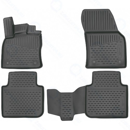 Коврики в салон FORMAT 3D Renault Sandero, 09/2016+, хэтчбек, 4 шт (3D4151210k)