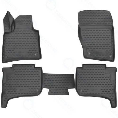 Коврики в салон FORMAT Volkswagen Touareg II, 2010-18, 2-зонный климат-контроль, 4 шт (3D.51.31.210k)