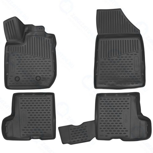Коврики в салон FORMAT 3D Lada Xray, 2015+, комплектация без ящика, 4 шт (3D5237210k)