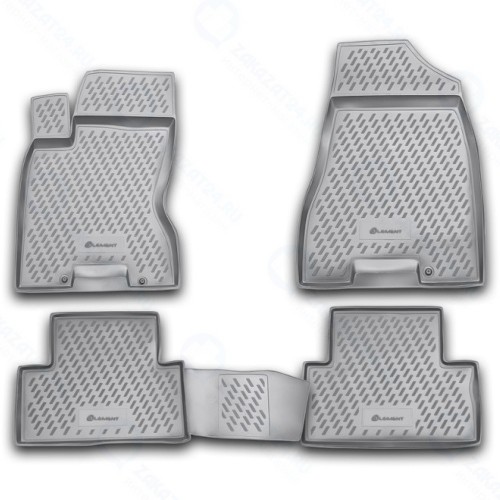 Коврики в салон Element Nissan X-Trail T31 II IIp 2007-2013, 4 шт, серые (CARNIS00031g)