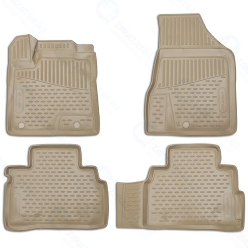 Коврики в салон Element Nissan Murano 2016+, 4 шт, бежевые (ELEMENT3D3661212k)