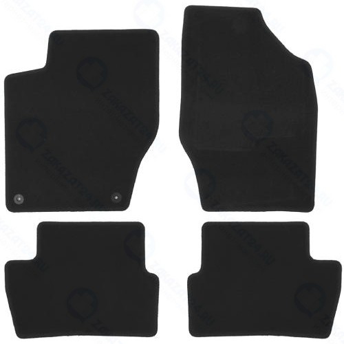 Коврики в салон KLEVER Econom Mazda 6, 12/2015+, седан, 4 шт, черные (KLEVER01333101200k)