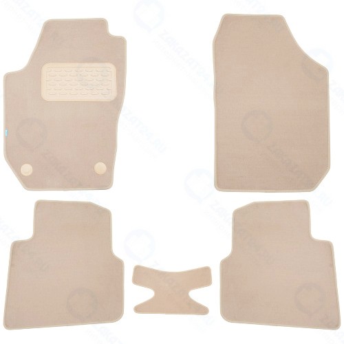 Коврики в салон KLEVER Premium Mazda CX-9, 2017+, 6 шт, бежевые (KLEVER04333022112kh)