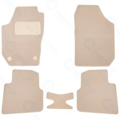 Коврики в салон KLEVER Premium Toyota Land Cruiser 100 А '97-07, 5 шт, бежевые (KLEVER04480622112kh)