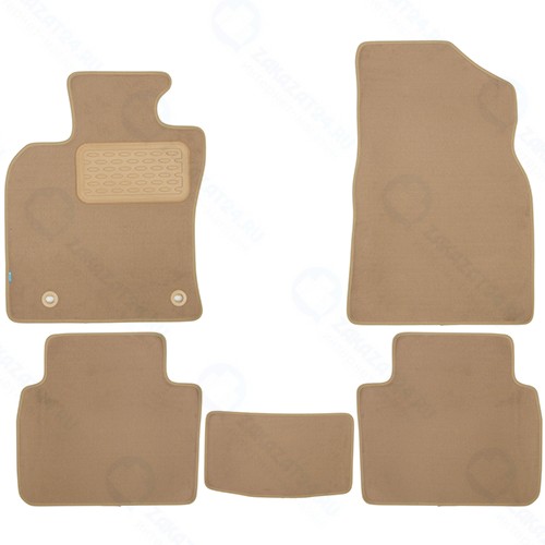 Коврики в салон KLEVER Premium Toyota Camry 2018+, седан, 5 шт, бежевые (KLEVER044810022112kh)