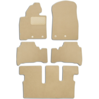 Коврики в салон KLEVER Premium Toyota Land Cruiser 200, 7 мест, '12+, 5 шт, бежевые (KLEVER04489422112kh)