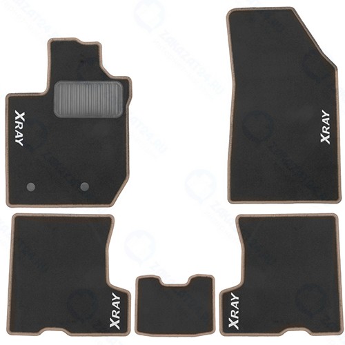 Коврики в салон KLEVER Lada X Ray 2016+, кроссовер, 5 шт, Мутон (KVR05.052.034.01200kv)