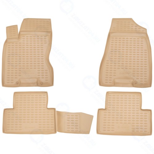 Коврики в салон Element Nissan X-Trail T31 II IIp 2007-2013, 4 шт, бежевые (NLC.36.20.212)
