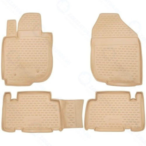 Коврики в салон Element Toyota Land Cruiser 100 1998-2007, 3 шт, бежевые (NLC.48.06.212k)