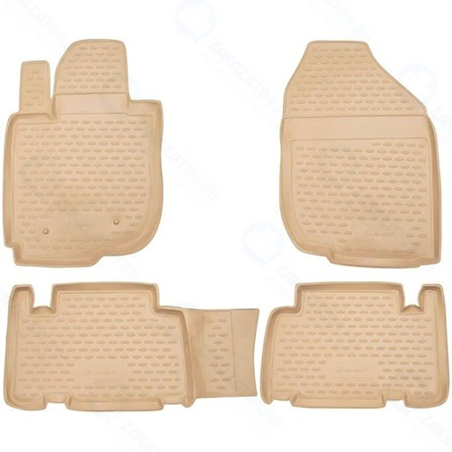 Коврики в салон Element Toyota Rav 4, длинная база, 2006-2013, 4 шт, бежевые (NLC.48.18.212)