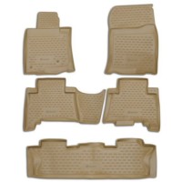 Коврики в салон Element Toyota Land Cruiser Prado 2009-13, 7 мест, 5 шт, бежевые (NLC.48.27.212k)