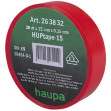 Изолента Haupa ПВХ, широкая, 15 мм, 20 м, d74 мм, красная (263832)