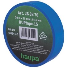 Изолента Haupa ПВХ, широкая, 25 мм, 20 м, d74 мм, синяя (263870)