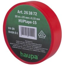 Изолента Haupa ПВХ, широкая, 25 мм, 20 м, d74 мм, красная (263872)