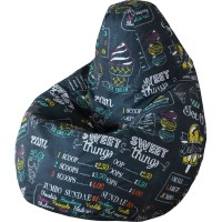 Кресло-мешок ПАЗИТИФЧИК Груша: Айскрим, жаккард, 130х85 см