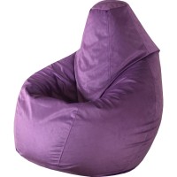 Кресло-мешок ПАЗИТИФЧИК Груша: Баклажан, велюр, 110х85 см