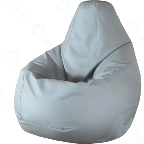 Кресло-мешок ПАЗИТИФЧИК Груша: БМЭ4, экокожа, 145х100 см, серый