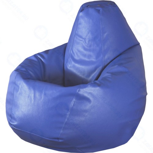 Кресло-мешок ПАЗИТИФЧИК Груша: БМЭ4, экокожа, 145х100 см, синий