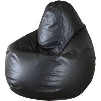 Кресло-мешок ПАЗИТИФЧИК Груша: БМЭ5, экокожа, 160х100 см, черный