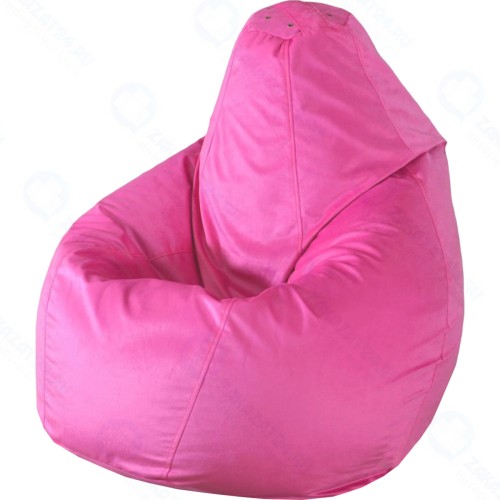 Кресло-мешок ПАЗИТИФЧИК Груша, велюр, 110х85 см, розовый