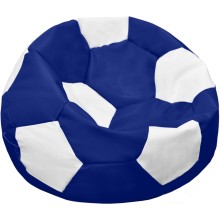 Кресло-мешок ПАЗИТИФЧИК Мяч: БМЭ6, экокожа, 80х80 см, синий/белый
