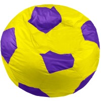 Кресло-мешок ПАЗИТИФЧИК Мяч: БМО6, оксфорд, 80х80 см, желтый/фиолетовый