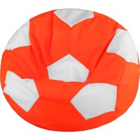 Кресло-мешок ПАЗИТИФЧИК Мяч: БМО7, оксфорд, 90х90 см, оранжевый/белый