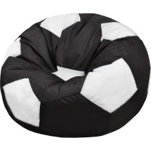 Кресло-мешок ПАЗИТИФЧИК Мяч: БМО8, оксфорд, 110х100 см, черный/белый