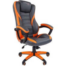 Игровое кресло Chairman Game 22 экопремиум серый/оранжевый (00-07019435)
