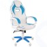 Игровое кресло Chairman Game 16 экопремиум белый/голубой (00-07030049)