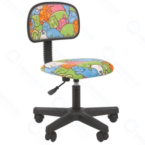 Кресло детское Chairman Kids 101 ткань Котики, черный пластик (00-07032599)