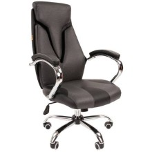 Кресло Chairman 901 экопремиум черный/серый (00-07047370)