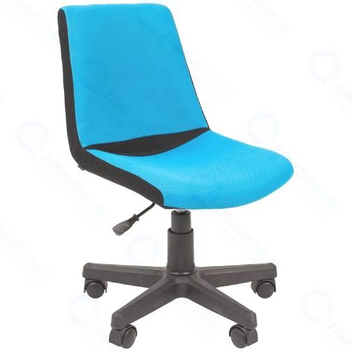 Кресло детское Chairman Kids 115 TW-11/TW-43 черный/голубой (00-07052524)