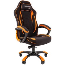 Игровое кресло Chairman Game 28 ткань черный/оранжевый (00-07059197)