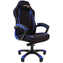 Игровое кресло Chairman Game 28 ткань черный/синий (00-07059198)