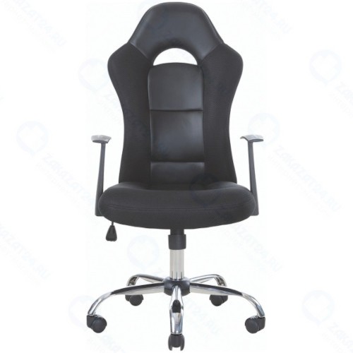 Кресло Brabix Fusion EX-560, экокожа/ткань, черное (531581)