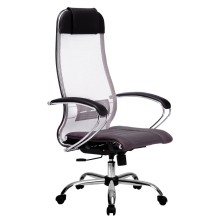 Кресло Метта К-3, хромированное, ткань сетка, темно-серое (532441) Кресло Метта К-3, хромированное, ткань сетка, темно-серое (532441)