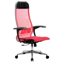 Кресло Метта К-4, хромированное, прочная сетка, красное (532447) Кресло Метта К-4, хромированное, прочная сетка, красное (532447)