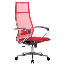 Кресло Метта К-7, хромированное, прочная сетка, красное (532462) Кресло Метта К-7, хромированное, прочная сетка, красное (532462)