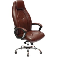 Кресло Tetchair Boss, хром коричневый