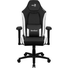 Игровое кресло Aerocool Crown Leatherette Black/White
