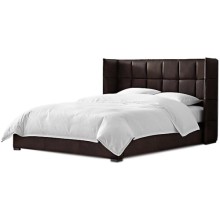 Кровать с мягким изголовьем MYFURNISH 82201/10 Cube Brown