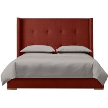 Кровать с мягким изголовьем MYFURNISH 93415/45 Greystone Red Кровать с мягким изголовьем MYFURNISH 93415/45 Greystone Red