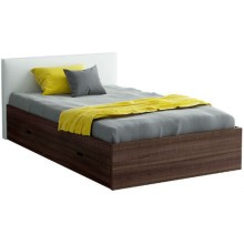 Кровать с мягким изголовьем OGOGO City 1,2 м, мадейра тёмная Кровать с мягким изголовьем OGOGO City 1,2 м, мадейра тёмная