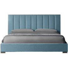 Кровать с мягким изголовьем IDEALBEDS Modena Strip Blue