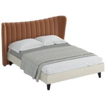 Кровать с мягким изголовьем OGOGO Queen Agata 1,6 м Italia-22, ножки черные Кровать с мягким изголовьем OGOGO Queen Agata 1,6 м Italia-22, ножки черные